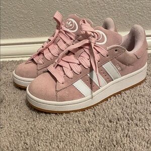Adidas Kids Pink Shoes campus size 4 youth used like new